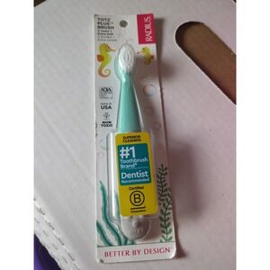 Radius Totz Plus Kids Toothbrush Teal 3 Years+ Extra Soft Made in USA